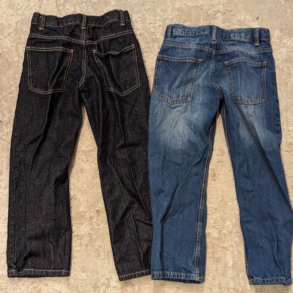 Roebuck & Co. Boys Straight Husky adjustable Waist Jeans 2 pair - Picture 5 of 5